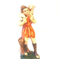 Presepe 10 cm pastore giovane pecora CARTAPESTA