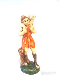Presepe 10 cm pastore giovane pecora CARTAPESTA