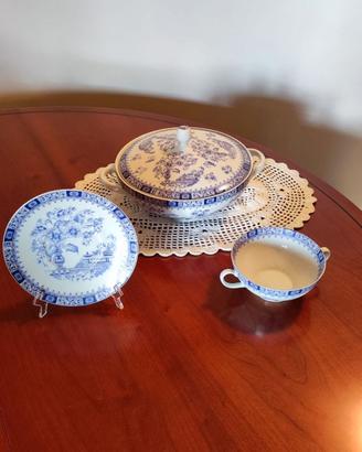 Zuppiera Porcellana Bavarese Vintage + Tazze Brodo