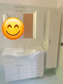 Mobile bagno+lavello, specchio, pensili, wc, bidet