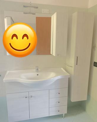 Mobile bagno+lavello, specchio, pensili, wc, bidet