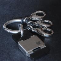 Portachiavi Renato Balestra in acciaio e PVD nero