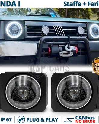 FARI LED Per Fiat Panda 141 con STAFFE DRL Dinamic