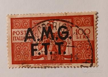 Trieste- zona A- 1947/48- lire 100