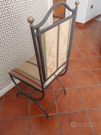  sedia in ferro battuto