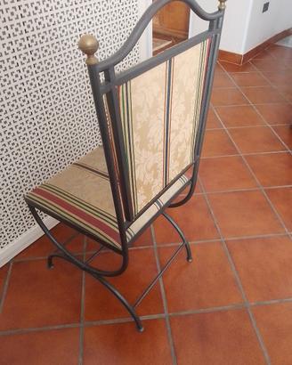 sedia in ferro battuto