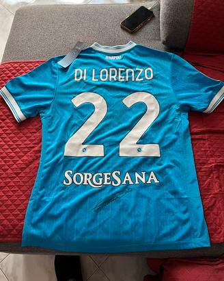 SSC Napoli Maglia Gara autografata Di Lorenzo Orig