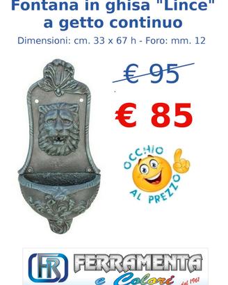 Fontana in ghisa a getto continuo