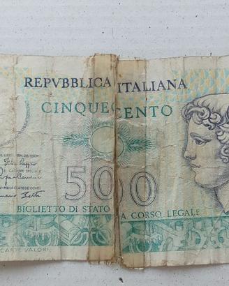 Banconota da 500 ilire con testa alata