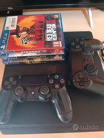 PS4 slim - due controller + giochi + cavi