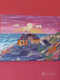 Il mare del nord, quadro su tela 30 cm x 40 cm