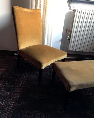 Poltrona con pouf