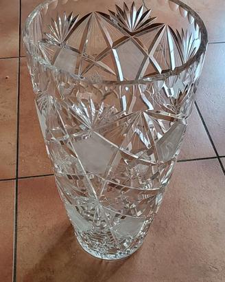 Vaso in Cristallo Molato a Mano – Ø22 X h45 cm