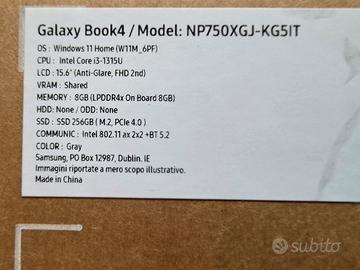 Samsung book 4 np750xgj-kg5it
