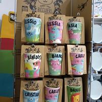 bicchieri e borracce con nome 