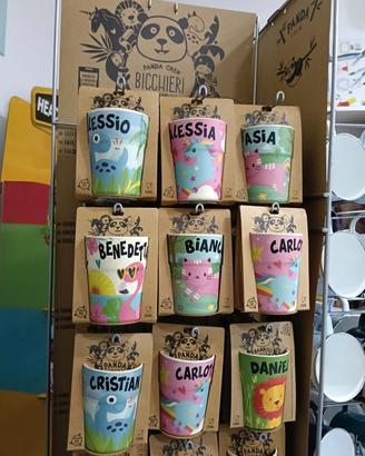 bicchieri e borracce con nome 