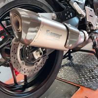 silenziatore scarico completo akrapovic titanio mt