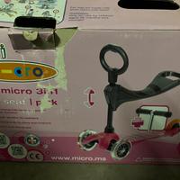 Mini micro monopattino 3 in 1