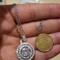 Collana in Argento 925 Placcato Oro 18K con Zircon