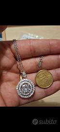 Collana in Argento 925 Placcato Oro 18K con Zircon