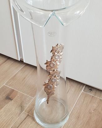 Vaso in vetro placcato argento