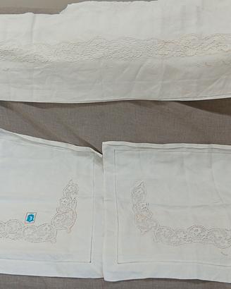 lenzuola matrimoniali sopra e feder Lino e Burano 