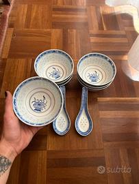 Servizio Vintage Porcellana Cinese Chicchi di Riso