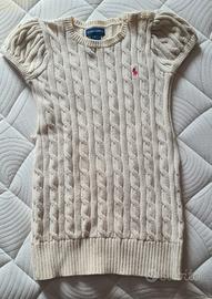 MAGLIONE RALPH LAUREN ABITINO 5 ANNI bianco