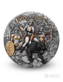 Niue 2025 - 5$ - AMAZONS 2 Oz Ag Antik -Color - HR