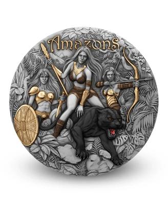 Niue 2025 - 5$ - AMAZONS 2 Oz Ag Antik -Color - HR