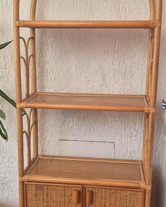 Libreria vimini bambù credenza