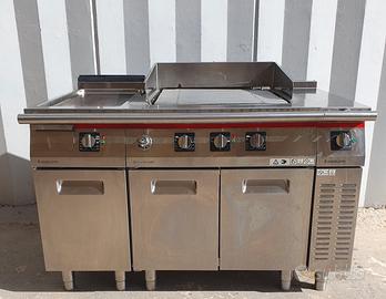Fry Top + Griglia Elettrica ANGELO PO +Lama d'aria