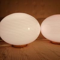 N.2 VENINI lampade di murano ROSA