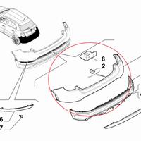 Paraurti Posteriore Fiat 500X