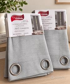 4 TENDE NUOVE – 2 COPPIE – GRIGIO PERLA 140x290 cm