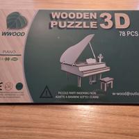 Puzzle 3D pianoforte in legno