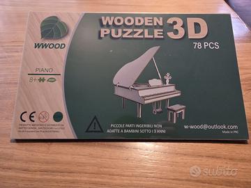 Puzzle 3D pianoforte in legno