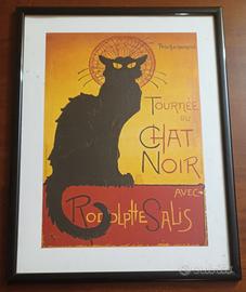 QUADRO CHAT NOIR 22x42 cm 