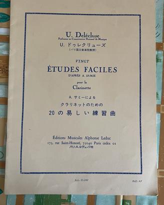 Etudes Faciles pour la Clarinette di Delecluse