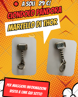 Charm Martello Thor Pandora, Collezione Marvel