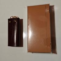 PORTACHIAVI (cm 9,5) vintage in cuoio marrone