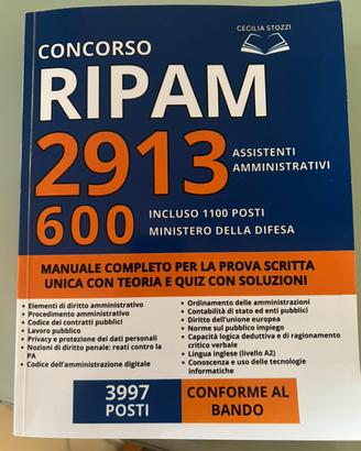 Libro concorso RIPAM 3997 posti. Teoria e quiz