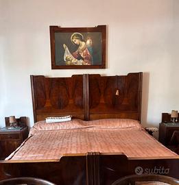 Letto art deco con 2 comodini