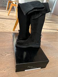 Stivali nuovi con  scatola e cartellino, camoscio