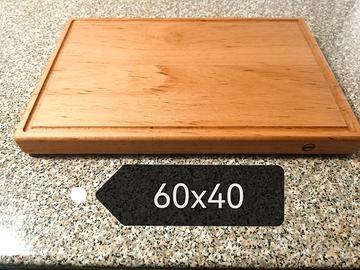 Tagliere da giardino in legno di faggio 60x40