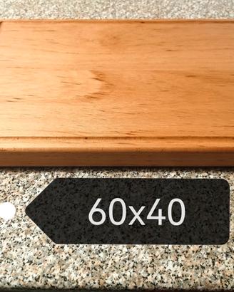 Tagliere da giardino in legno di faggio 60x40