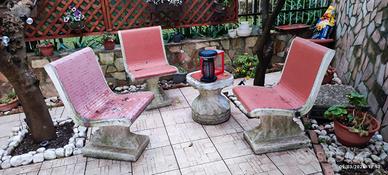 Sedie giardino in pietra 