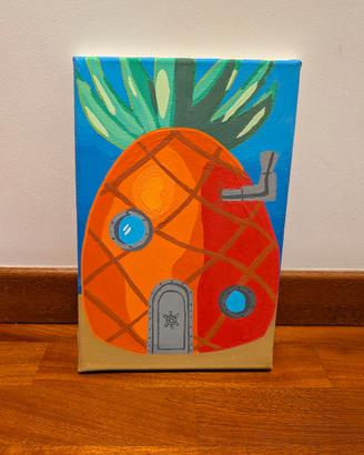Dipinto a mano "Casa di SpongeBob"- Quadro su tela