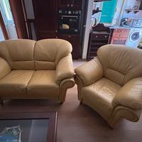 Coppia divano + poltrona (tavolinetto omaggio)