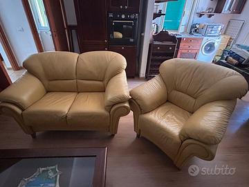 Coppia divano + poltrona (tavolinetto omaggio)